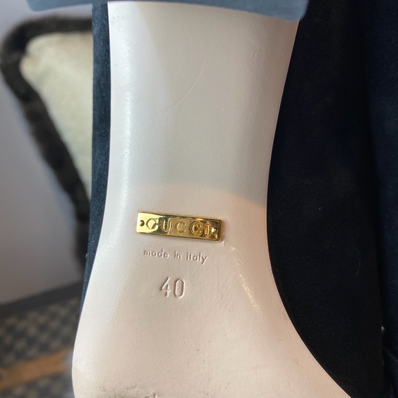 Gucci Marmont Fringe Pumps- Suede block heel - Picture 5 of 8